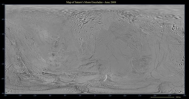 NASA image: Map of Enceladus