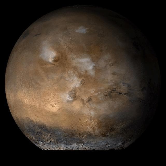 NASA image: Mars at Ls 93°: Tharsis