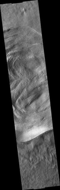 NASA image: Crater Karzok on Olympus Mons