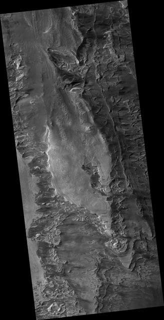 NASA image: Layers in Galle Crater