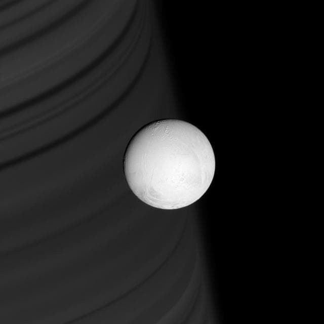 NASA image: Focus on Enceladus