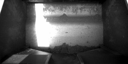 NASA image: Rasped Soil Sample in Phoenix Scoop