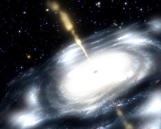 NASA image: Backward Black Hole Shoots Powerful Jets Artist Concept
