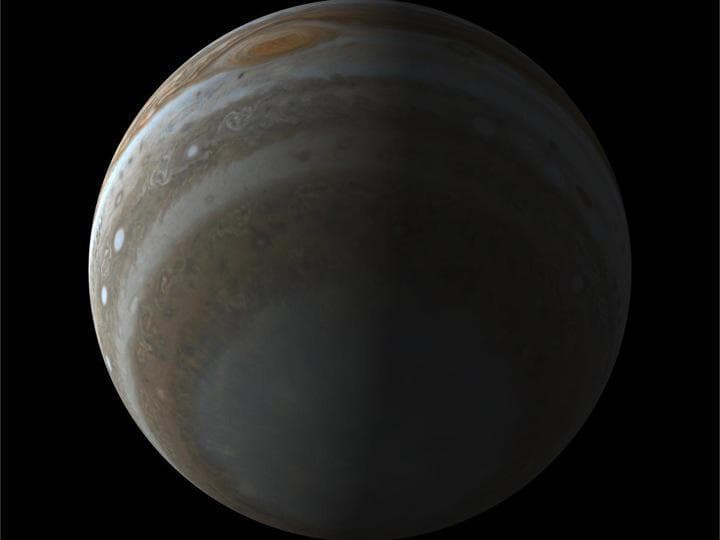 NASA image: What Juno will see at Jupiter South Pole Simulation