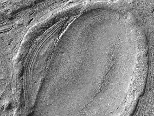 NASA image: Lava Lamp Terrain on the Floor of Hellas Basin
