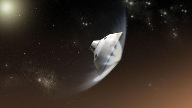 NASA image: Deceleration of Mars Science Laboratory in Martian Atmosphere, Artist Concept