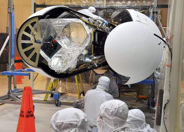 NASA image: Wrapping NuSTAR in Its Rocket Nose Cone