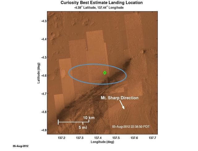 NASA image: Where Curiosity Landed on Mars