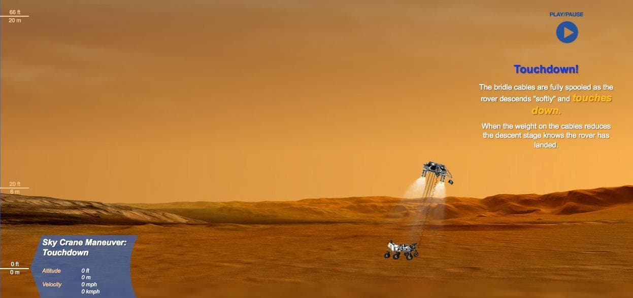 NASA image: Guided Tour of Curiosity Martian Landing