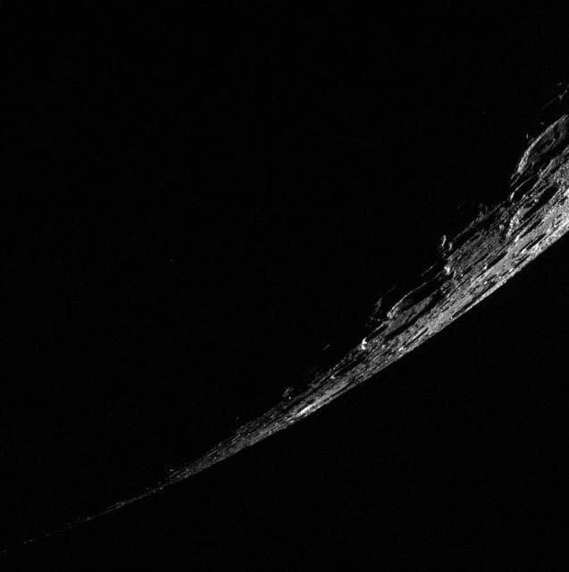 NASA image: Crescent Mercury