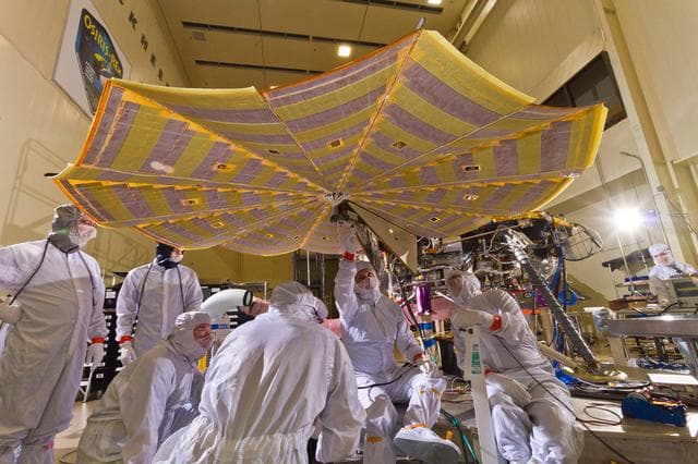 NASA image: Solar-Array Deployment Test for InSight
