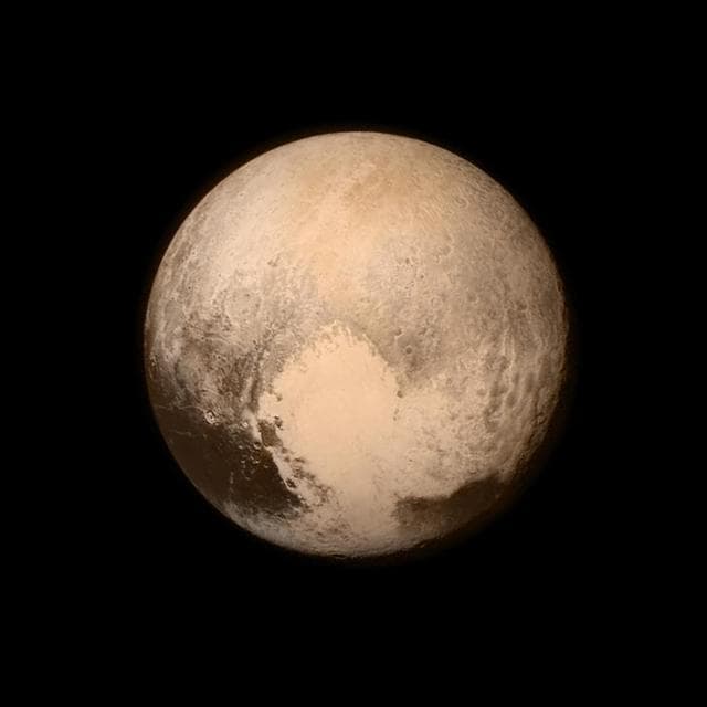 NASA image: Pluto Big Heart in Color
