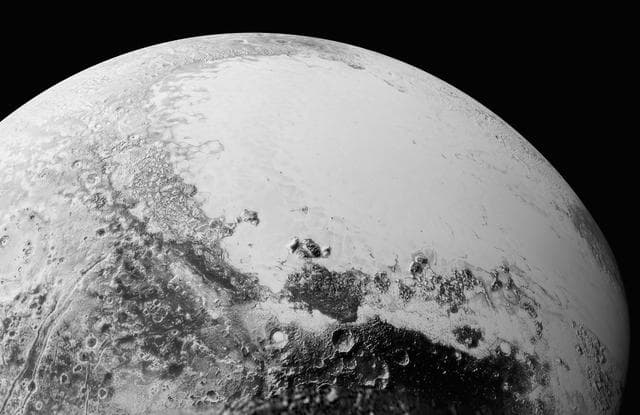 NASA image: Looking over Pluto