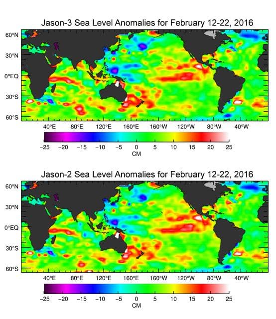 NASA image: Jason-3 Produces First Global Map of Sea Surface Height