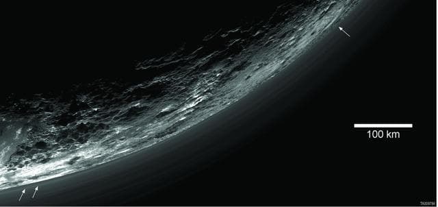 NASA image: Pluto Haze