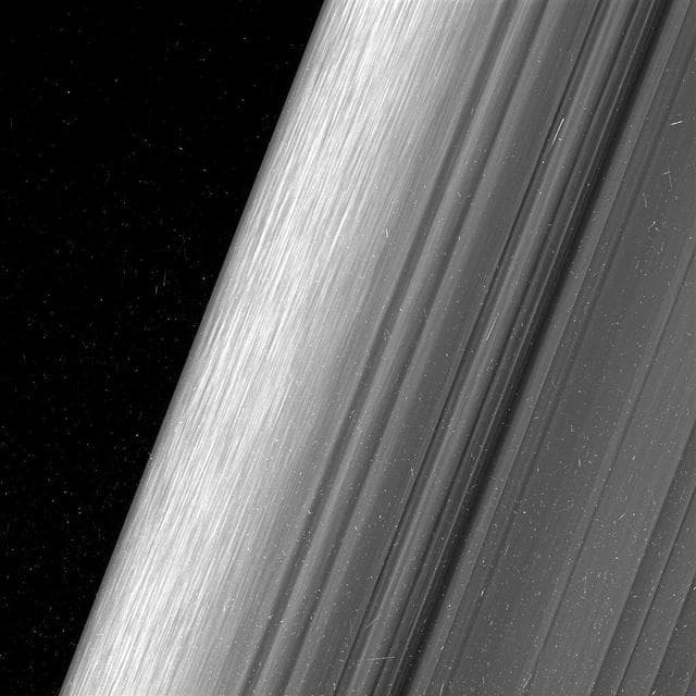 NASA image: Straw in the B Ring Edge