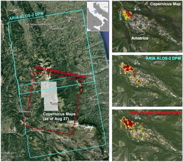 NASA image: NASA-Produced Maps Help Gauge Italy Earthquake Damage