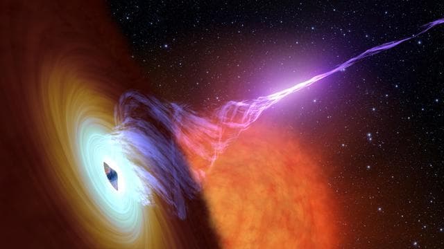 NASA image: Black Hole With Jet (Artist's Concept)