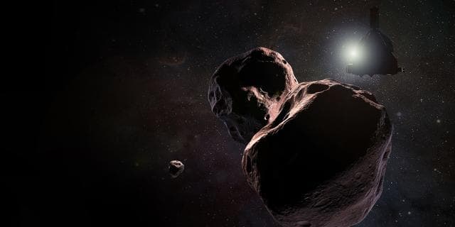 New Horizons Encountering 2014 MU69 (Artist's Impression)