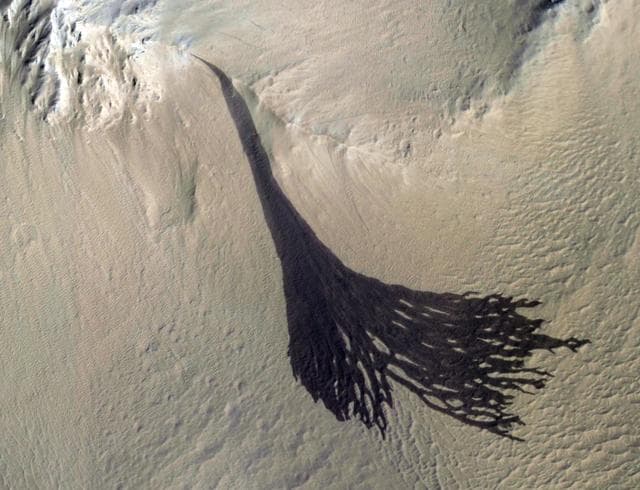 NASA image: Splitting Slope Streaks