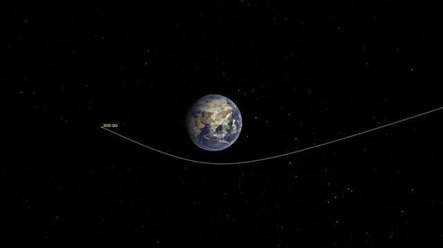 NASA image: Asteroid 2020 QG Zips Around the Earth (Illustration)