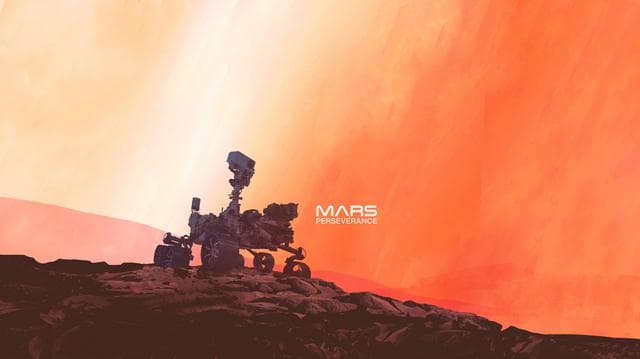 NASA image: Perseverance Rover on Mars (Illustration)