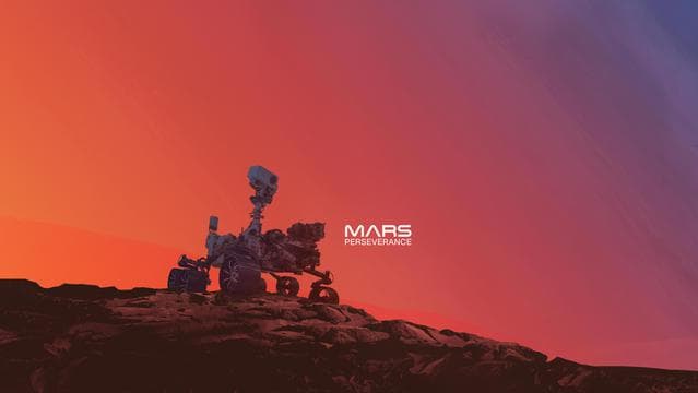 NASA image: Perseverance Rover on Mars (Gradient Illustration)