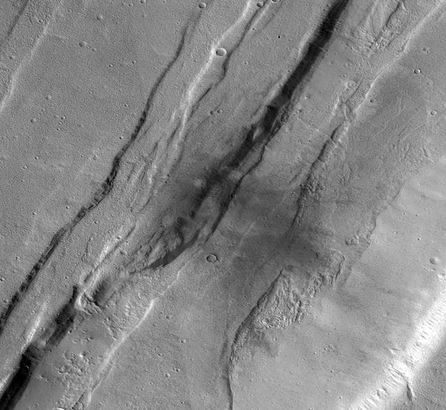 NASA image: Context Camera Views a Mars Impact Crater in Tempe Terra