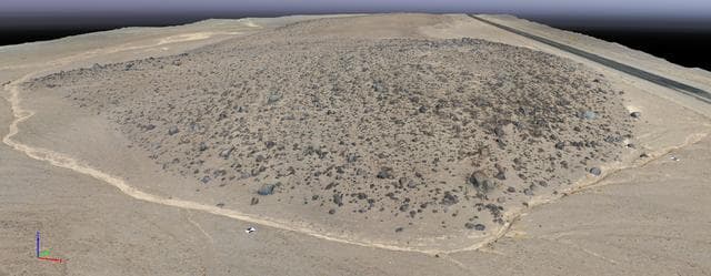 NASA image: Rendering of Mars Hill in Death Valley National Park