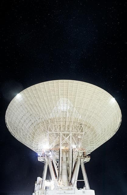Goldstone’s 70-Meter Antenna Under the Stars