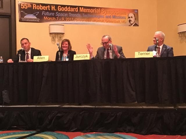 NASA image: NASA Chief Technologist Douglas Terrier Moderates Discussion During the AAS 55th Robert H. Goddard Memorial Symposium