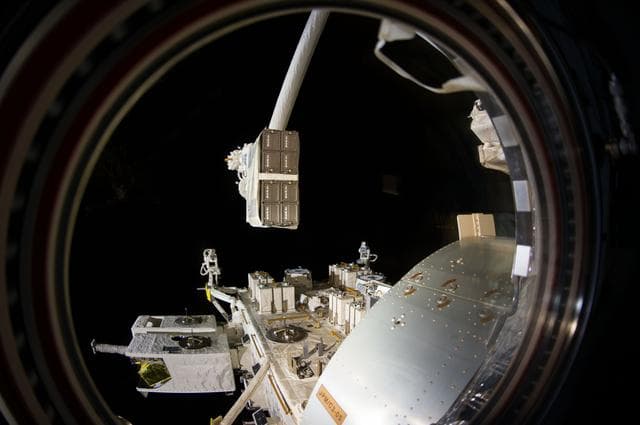 NASA image: NanoRack Cubesat Deployer (NRCSD) Operations